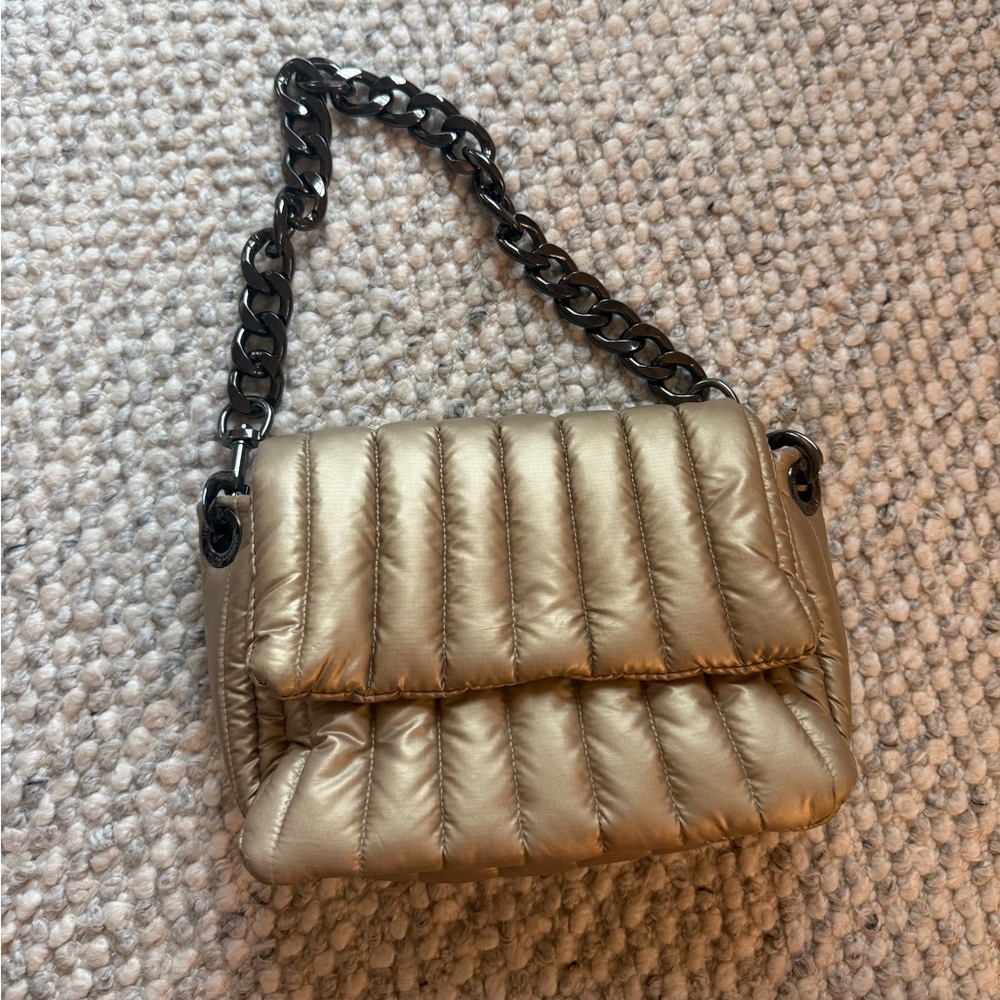 THINK ROLYN Shoulder Bag in Gold with Chain
